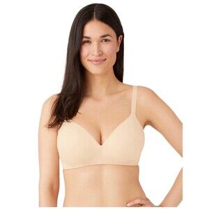 NWT Wacoal Women's 40C How Perfect  Wirefree Soft Cup T-Shirt Bra 852189 Sand